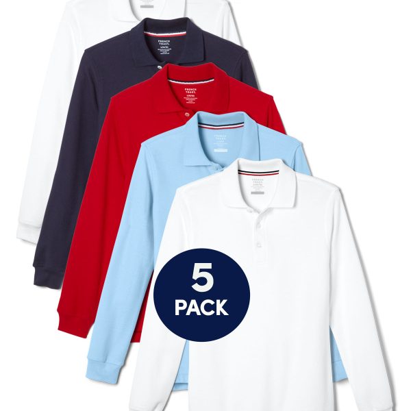5-Pack Long Sleeve Pique Polo