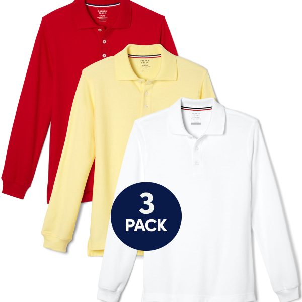 3-Pack Long Sleeve Pique Polo