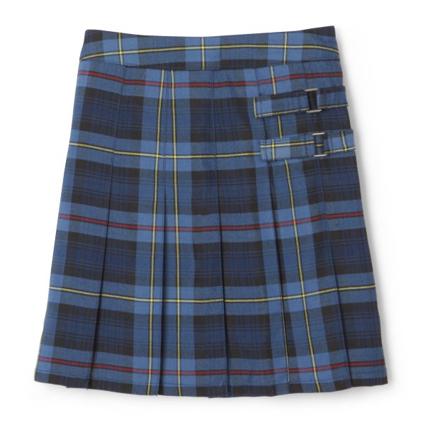 Plaid Pleated Two-Tab Skort