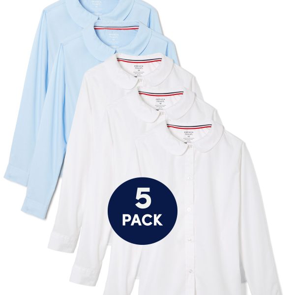 5-Pack Long Sleeve Peter Pan Collar Blouse