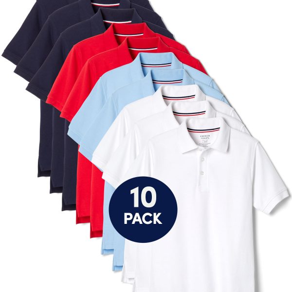 10-Pack Short Sleeve Pique Polo