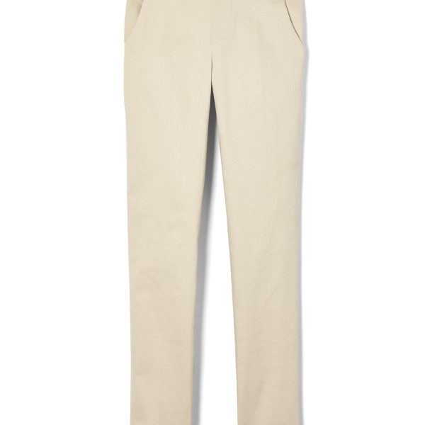 Girls' Pull-On Skinny Fit Stretch Twill Pant with Striped Elastic Waistband - FINAL SALE
