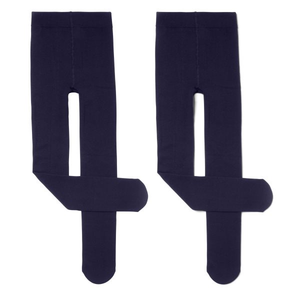 2-Pack Ribbed Fleece-Lined Tights