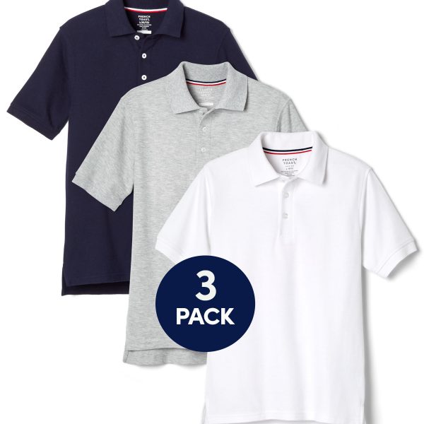 3-Pack Short Sleeve Pique Polo