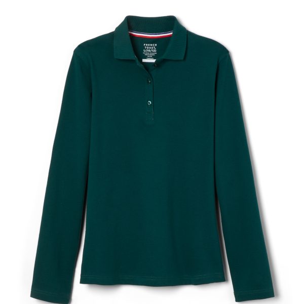 Long Sleeve Fitted Stretch Pique Polo (Feminine Fit)