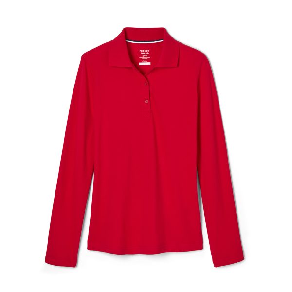 Long Sleeve Fitted Stretch Pique Polo (Feminine Fit)