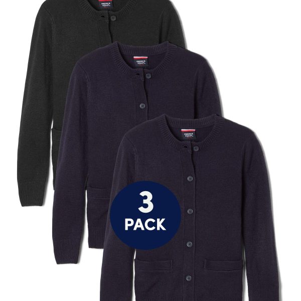 3-Pack Crewneck Sweater Cardigan