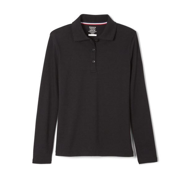 Long Sleeve Feminine Fit Interlock Polo - FINAL SALE