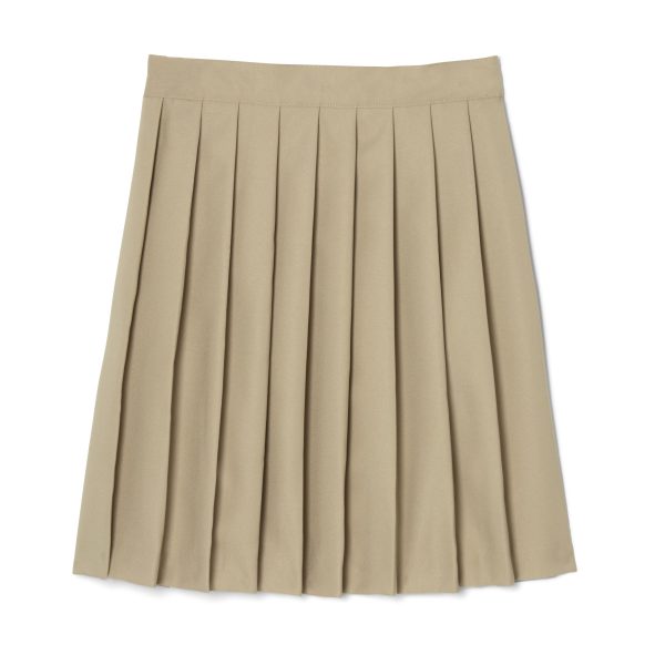 At The Knee Pleated Skirt