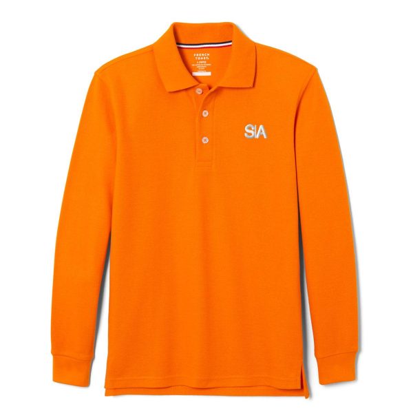 Co-Ed Long Sleeve Pique Polo with Success Academy Logo