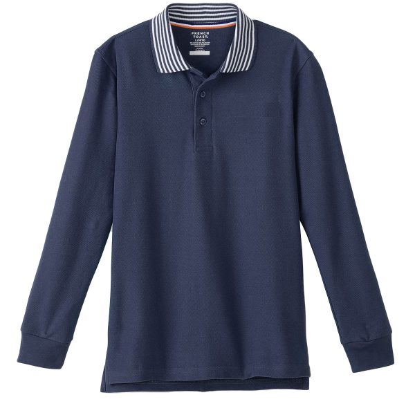 Long Sleeve Pique Polo Shirt with Harmony Logo