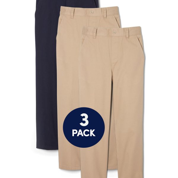 3-Pack Boys' Pull-On Relaxed Fit Stretch Twill Pant