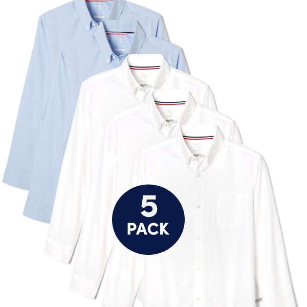 5-Pack Long Sleeve Oxford Shirt