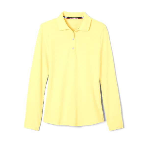 Long Sleeve Fitted Stretch Pique Polo (Feminine Fit) - FINAL SALE