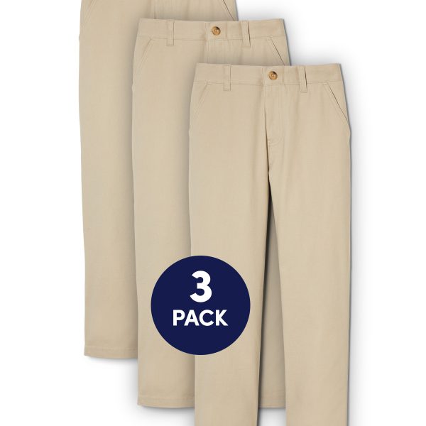 3-Pack Boys' Straight Fit Stretch Twill Pant