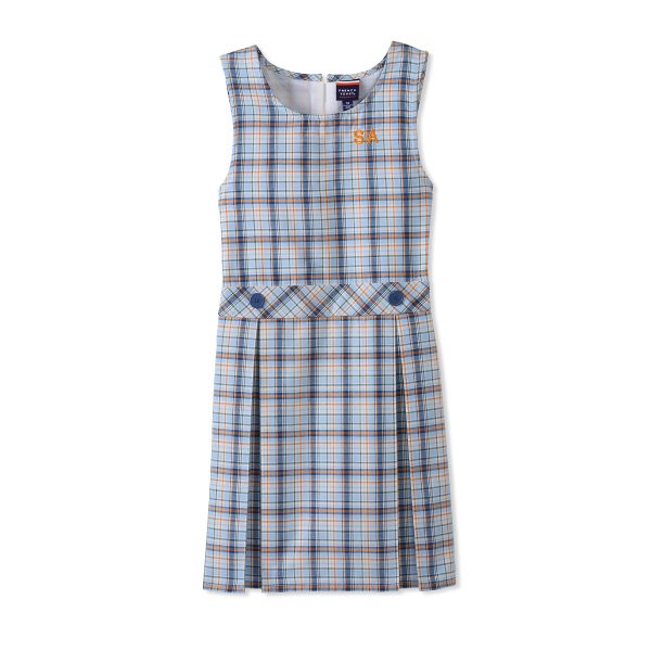 Plaid Round Neck Jumper with Success Academy Logo