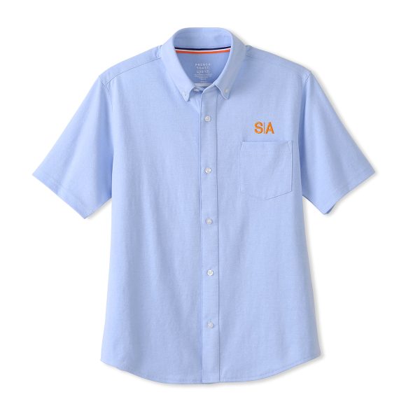 Short Sleeve Knit Oxford Shirt with Success Academy Logo