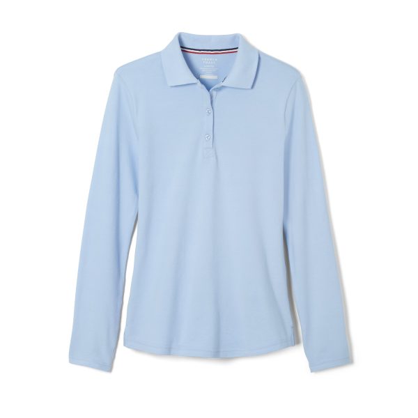 Long Sleeve Fitted Stretch Pique Polo (Feminine Fit)